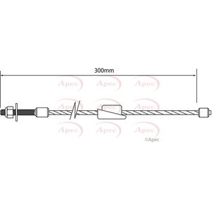 Apec Handbrake Cable Front CAB1138