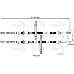 Apec Handbrake Cable Rear Left or Right CAB1141