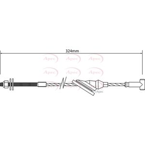 Apec Handbrake Cable Front CAB1142