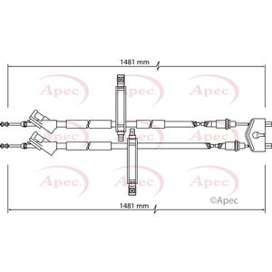 Apec Handbrake Cable CAB1143