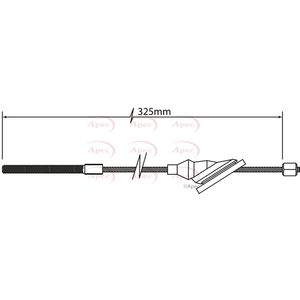 Apec Handbrake Cable Front CAB1145