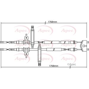 Apec Handbrake Cable Rear Left or Right CAB1146