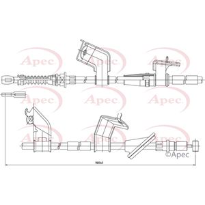 Apec Handbrake Cable Rear Left CAB1148