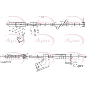 Apec Handbrake Cable Rear Right CAB1150