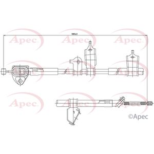Apec Handbrake Cable Rear Left CAB1151