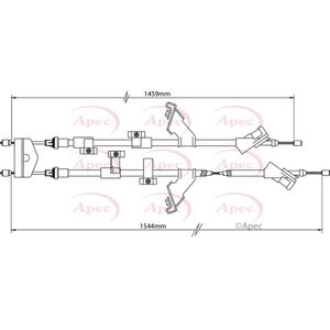 Apec Handbrake Cable Rear Centre CAB1152