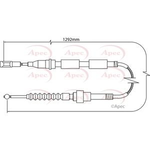 Apec Handbrake Cable Rear Left or Right CAB1155