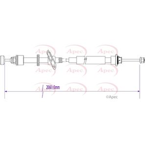 Apec Handbrake Cable Rear Left CAB1156