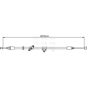 Apec Handbrake Cable Rear Right CAB1158