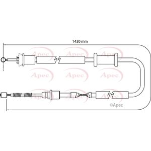 Apec Handbrake Cable Rear Right CAB1159