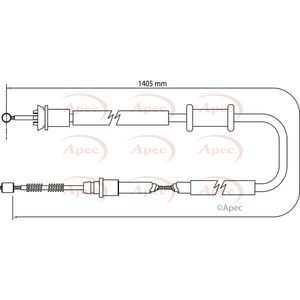 Apec Handbrake Cable Rear Left CAB1160