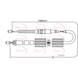 Apec Handbrake Cable Rear Left or Right CAB1162