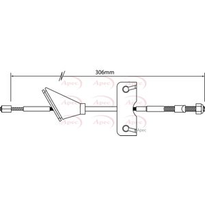 Apec Handbrake Cable Rear Left CAB1165