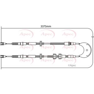 Apec Handbrake Cable Rear Left or Right CAB1167