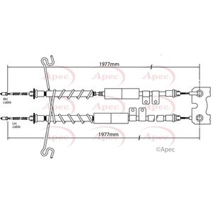 Apec Handbrake Cable Rear Left or Right CAB1168