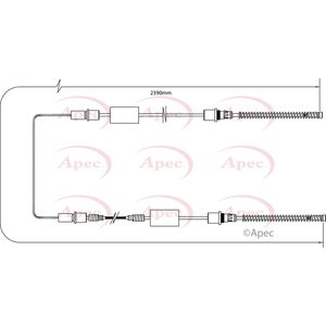 Apec Handbrake Cable Rear Left or Right CAB1171