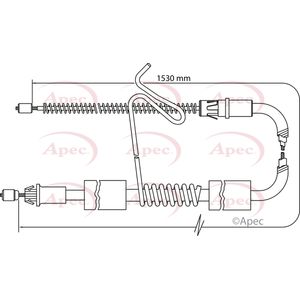Apec Handbrake Cable Rear Left CAB1177
