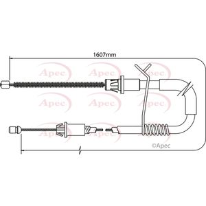 Apec Handbrake Cable Rear Left CAB1178