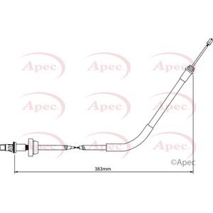 Apec Handbrake Cable Front CAB1180