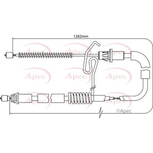 Apec Handbrake Cable Rear Right CAB1181