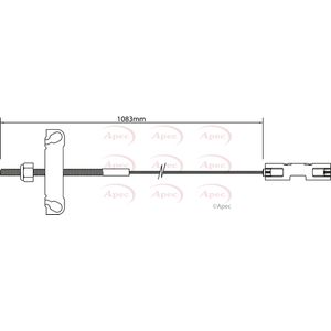 Apec Handbrake Cable Front Centre CAB1182