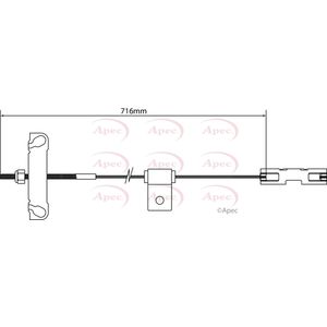 Apec Handbrake Cable Front Centre CAB1183