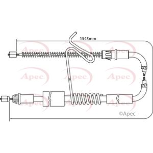 Apec Handbrake Cable Rear Left CAB1185