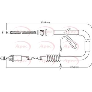 Apec Handbrake Cable Rear Right CAB1186