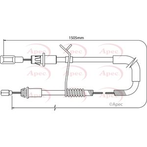 Apec Handbrake Cable Rear Left CAB1190