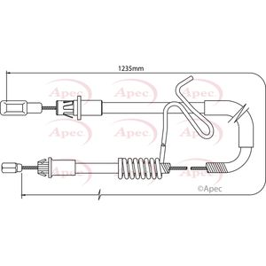 Apec Handbrake Cable Rear Right CAB1192