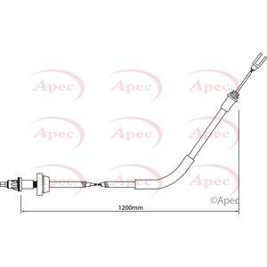 Apec Handbrake Cable Front CAB1193