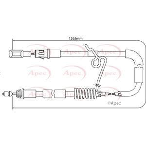 Apec Handbrake Cable Rear Right CAB1197