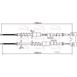 Apec Handbrake Cable Rear Left or Right CAB1200