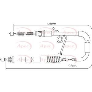 Apec Handbrake Cable Rear Right CAB1204