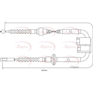 Apec Handbrake Cable Rear Left CAB1205