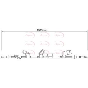 Apec Handbrake Cable Rear Left CAB1211