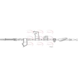 Apec Handbrake Cable Rear Right CAB1212