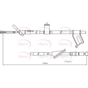 Apec Handbrake Cable Rear Left CAB1216