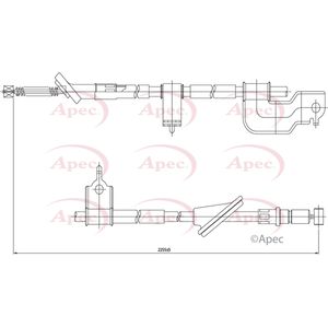 Apec Handbrake Cable Rear Right CAB1217