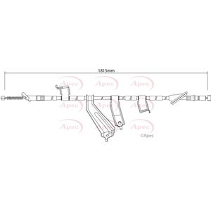 Apec Handbrake Cable Rear Left CAB1218