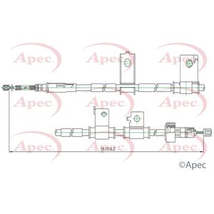 Apec Handbrake Cable Rear Left CAB1229