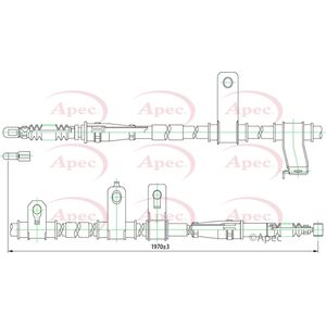 Apec Handbrake Cable Rear Right CAB1234