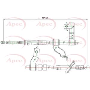 Apec Handbrake Cable Rear Left CAB1237