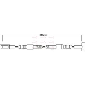 Apec Handbrake Cable Rear Left or Right CAB1241