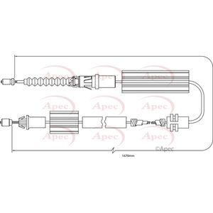 Apec Handbrake Cable Rear Left or Right CAB1244