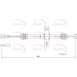 Apec Handbrake Cable Front CAB1247