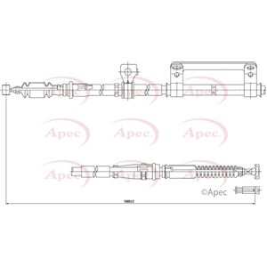 Apec Handbrake Cable Rear Right CAB1248