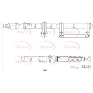 Apec Handbrake Cable Rear Left CAB1249