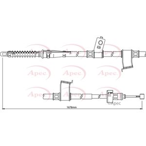 Apec Handbrake Cable Rear Right CAB1250