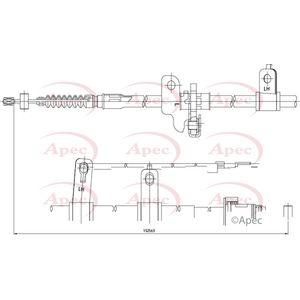 Apec Handbrake Cable Rear Left CAB1252
